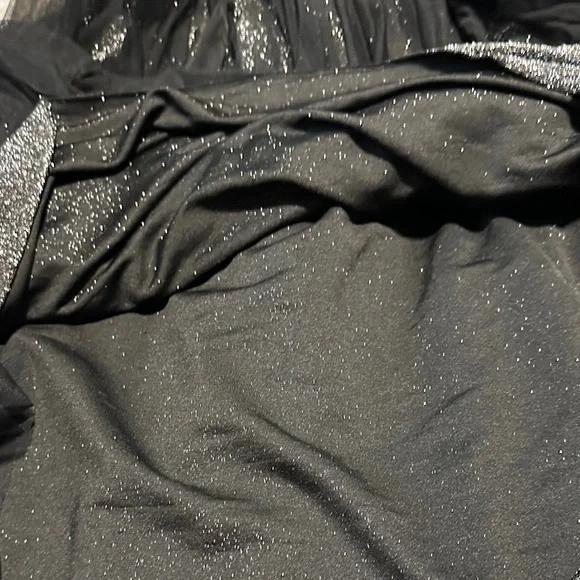 Black Shimmering Overlay witchy skirt APT 9 Goth Halloween - Picture 8 of 10